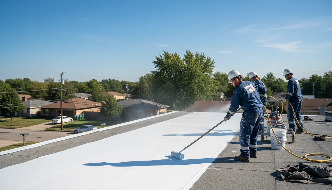 Commercial roof coating in Wright City, OK near me